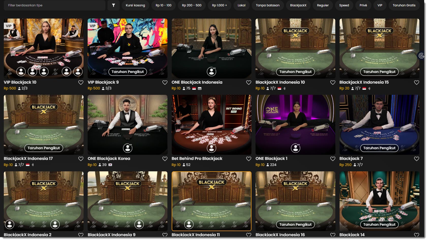 Blackjack dari Pragmaticplay di Bonanza88