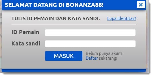 Login account Bonanza88