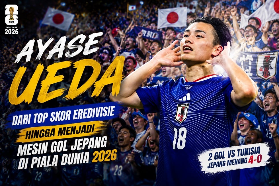 Striker Jepang, Ayase Ueda, di Piala Dunia 2026.