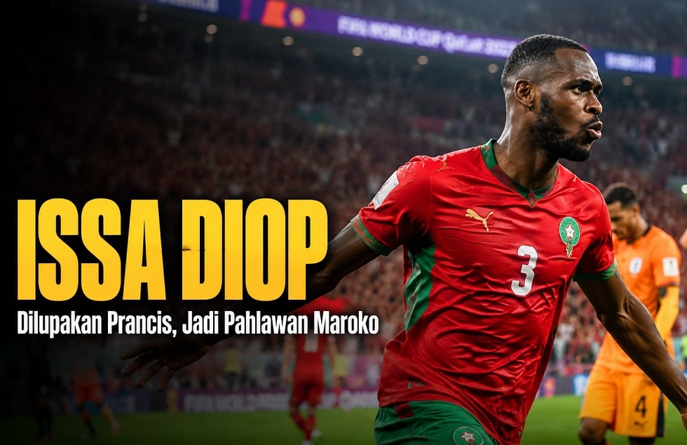 Issa Diop mencetak gol penyeimbang Maroko ketika melawan Belanda di Piala Dunia 2026.