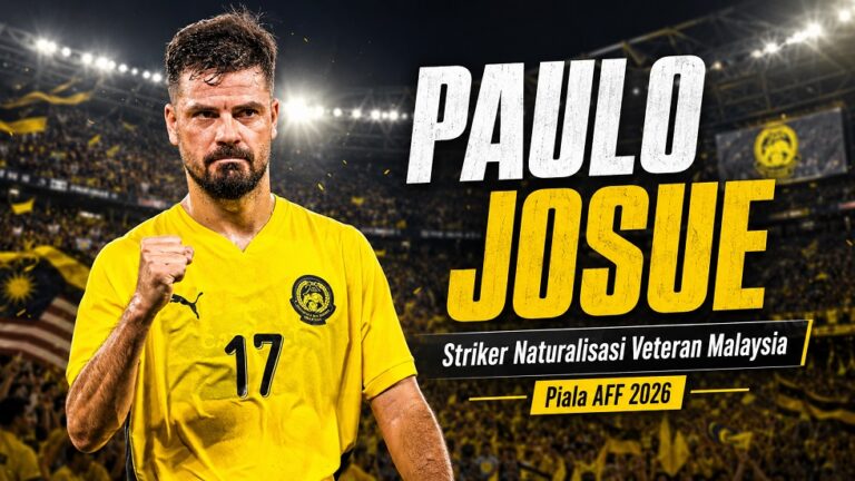 Profil Paulo Josue, striker naturalisasi veteran Malaysia yang mencetak tiga gol dalam dua laga awal Piala AFF 2026.