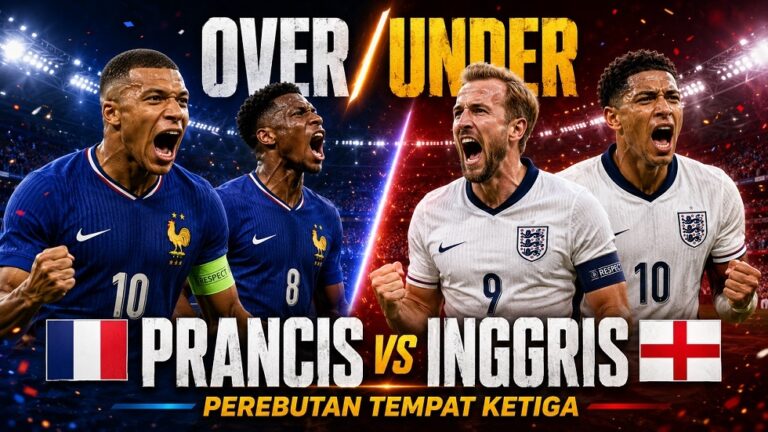 Analisis over under Prancis vs Inggris.