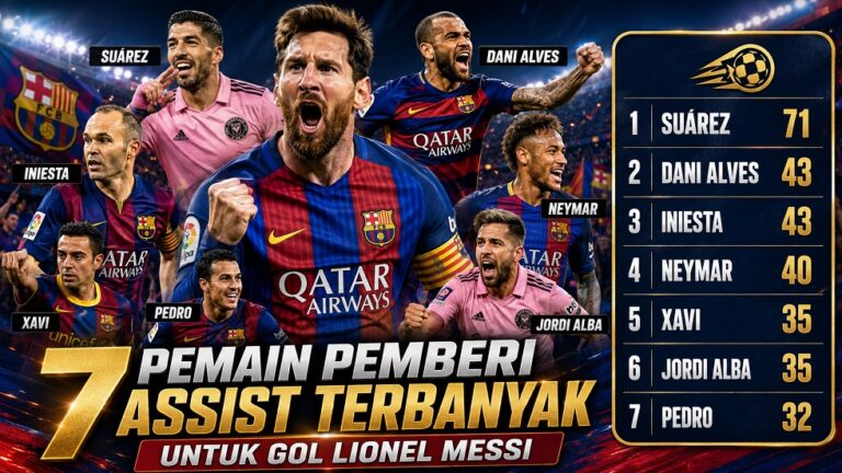 Daftar pemain pemberi assist untuk gol Lionel Messi.