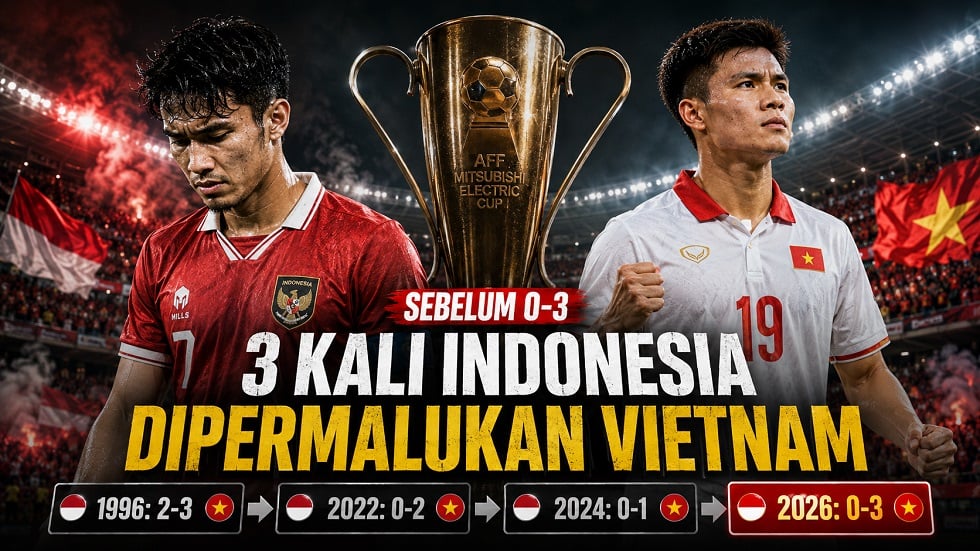Timnas Indonesia dikalahkan Vietnam di Piala AFF.